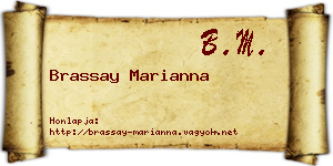 Brassay Marianna névjegykártya